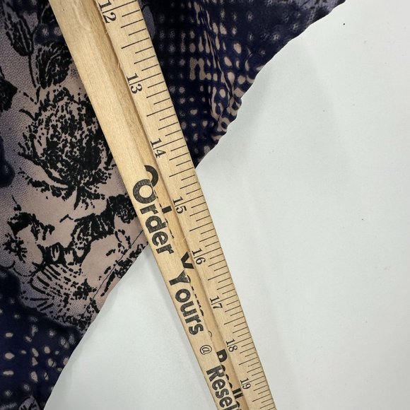 Kirious Kimono Top Womens Open Short Sleeve Lightweight Floral Beige, Blue S/M - Picture 6 of 9